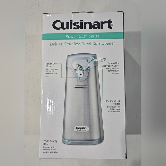 Cuisinart SCO-60 Deluxe Stainless Steel Electric Can Opener. One Touch Operation - Picture 2 of 6